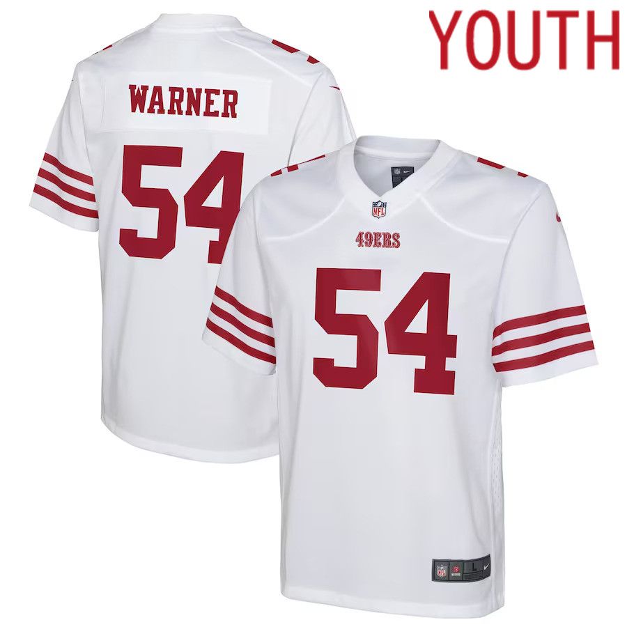 Youth San Francisco 49ers #54 Fred Warner Nike White Game NFL Jersey